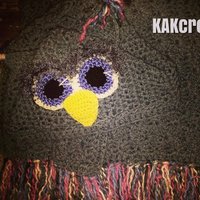 Gehäkelte Kapuzen Eulen Decke Mit Franse Benutzerdefinierte Farben von KAKcrochet