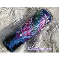 Traumfänger-Becher Mit Dream Big Stay Kind-Bild/Nordlicht-Tasse/Nordlichter Mond-Traumfänger/Individuelle Optionen/30Oz Skinny Rts von KAKcrochet