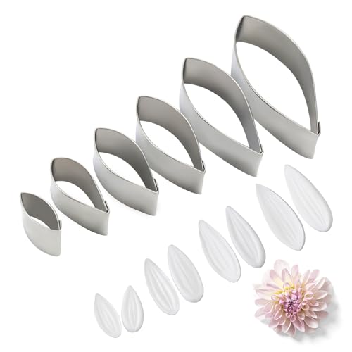 KALAIEN Dahlia Zucker Blume Vening Formen Fondant Ausstechformen Kuchen Craft Tools (14 Stück) von KALAIEN