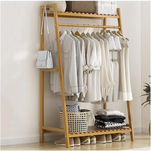 KALDJKS Kleiderständer aus Bambus, Garderobenständer Holz natur zur Kleideraufbewahrung für Schlafzimmer Eingangsbereich Flur, Natur, 80 x 40 x 140 cm KALDJKS Kleiderständer aus Bambus, Garderobenständer Holz natur zur Kleideraufbewahrung für Schlafzimmer Eingangsbereich Flur, Natur, 80 x 40 x 140 cm von KALDJKS