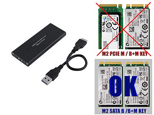 KALEA-INFORMATIQUE M2-auf-USB3-Gehäuse für M.2 NGFF SSDs vom Typ SATA B Key von KALEA-INFORMATIQUE