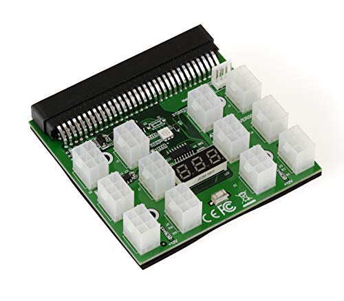 KALEA-INFORMATIQUE 1200w 750w Breakout Board für HP-Netzteile - 12 P6-Anschlüsse - Spannungsanzeige - Mit Synchronisierung der zweiten Stromversorgung. von KALEA-INFORMATIQUE