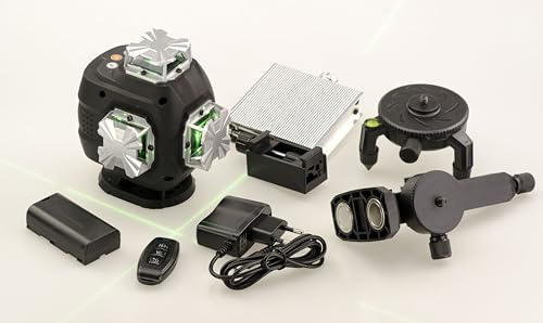 KALEA-INFORMATIQUE 4D-Lasernivellier 16 vertikale und horizontale Linien grüne Striche, die sowohl im Freien als auch in Innenräumen sichtbar sind. Mit Fernbedienung, 2 Batterien und Zubehör. KALEA-INFORMATIQUE 4D-Lasernivellier 16 vertikale und horizontale Linien grüne Striche, die sowohl im Freien als auch in Innenräumen sichtbar sind. Mit Fernbedienung, 2 Batterien und Zubehör. von KALEA-INFORMATIQUE
