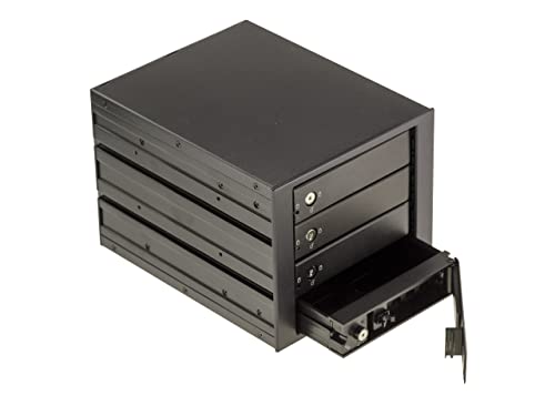KALEA-INFORMATIQUE 5.25 Schachtgehäuse für 4 SATA-Laufwerke. Hot Plug Caddy-Einschub für PC oder Server. Vollständig aus Aluminium gefertigt. von KALEA-INFORMATIQUE