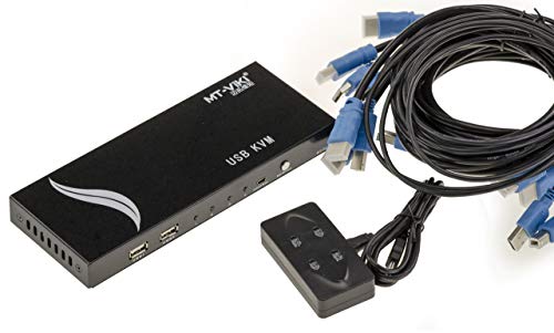 KALEA-INFORMATIQUE AUTOMATISCHE KVM SWITCH Sharing Box für 4 PCs. HDMI- und USB-Anschlüsse, Fernsteuerung. Unterstützte Auflösung 4096x2160. von KALEA-INFORMATIQUE