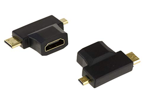 KALEA-INFORMATIQUE Adapter HDMI Typ A Buchse auf Micro HDMI Stecker Typ D und Mini HDMI Stecker Typ C. HDMI auf MicroHDMI MiniHDMI KALEA-INFORMATIQUE Adapter HDMI Typ A Buchse auf Micro HDMI Stecker Typ D und Mini HDMI Stecker Typ C. HDMI auf MicroHDMI MiniHDMI von KALEA-INFORMATIQUE