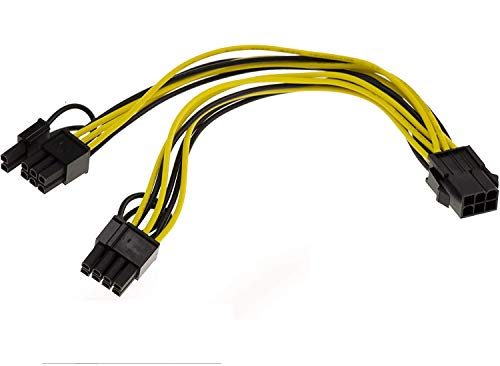 KALEA-INFORMATIQUE Adapterkabel PCIe 6-polig weiblich zu 2X PCIe 6 oder 8-polig männlich für Grafikkarten. Länge 20 cm KALEA-INFORMATIQUE Adapterkabel PCIe 6-polig weiblich zu 2X PCIe 6 oder 8-polig männlich für Grafikkarten. Länge 20 cm von KALEA-INFORMATIQUE