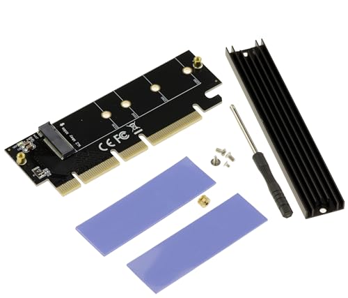 Kalea-INFORMATIQUE PCIe-x16-Controller-Karte für SSD M2 NVMe Unterstützung PCIe Gen 3.0 Gen 4.0 und Gen 5.0 von KALEA-INFORMATIQUE