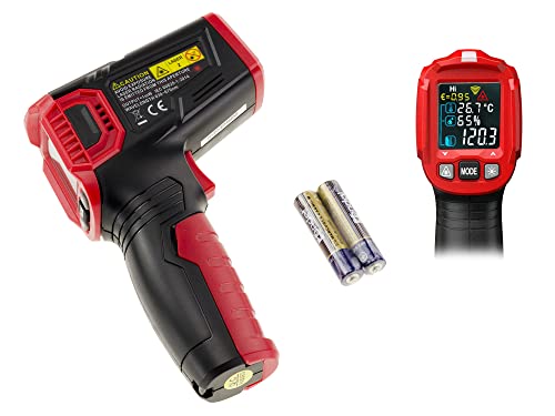 KALEA-INFORMATIQUE Digitales Infrarotthermometer -50°C bis +800°C. Fernmessung der Temperatur einer Oberfläche, der Umgebungstemperatur und der Luftfeuchtigkeit. von KALEA-INFORMATIQUE