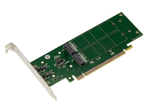 KALEA-INFORMATIQUE Doppelseitige PCIe 3.0 x16 Controller-Karte für 4 M.2 NVMe SSDs M Key oder B+M Key (M2 NGFF). von KALEA-INFORMATIQUE