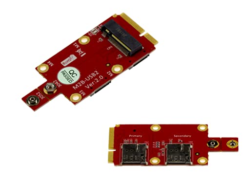 KALEA-INFORMATIQUE M2 B Key miniPCIe-Adapter für M.2 NGFF 3G 4G 5G LTE GPS-Modul an mPCIe-Anschluss mit Zwei Nano-SIM-Steckplätzen. von KALEA-INFORMATIQUE