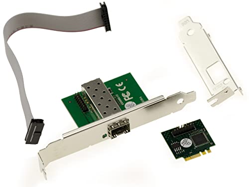 KALEA-INFORMATIQUE M2 M.2 NGFF E A Key SFP Fibre Gigabit LAN Ethernet 10 100 1000Mbps mit Intel WGI210AS Chipset. von KALEA-INFORMATIQUE