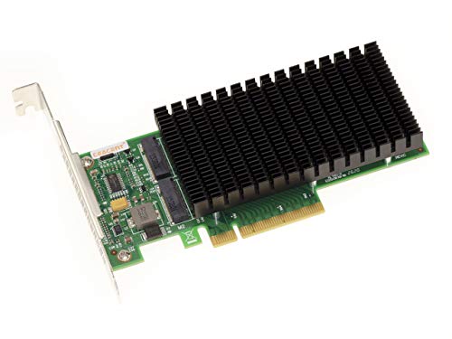 KALEA-INFORMATIQUE M2 PCIe 3.0 x8 Controller-Karte für 2 M.2 NVMe M Key SSDs Nur Bifurkationsmodus. von KALEA-INFORMATIQUE