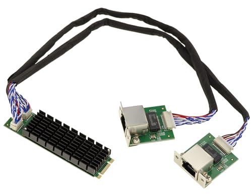 KALEA-INFORMATIQUE M2 PCIe M Key 2.5 Dual Gigabit RJ45 LAN ETHERNET 10 100 1000 1G 2.5G Netzwerkkarte mit Intel I226 Chipsatz KALEA-INFORMATIQUE M2 PCIe M Key 2.5 Dual Gigabit RJ45 LAN ETHERNET 10 100 1000 1G 2.5G Netzwerkkarte mit Intel I226 Chipsatz von KALEA-INFORMATIQUE