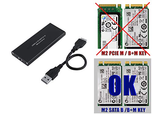 KALEA-INFORMATIQUE M2-auf-USB3-Gehäuse für M.2 NGFF SSDs vom Typ SATA B Key KALEA-INFORMATIQUE M2-auf-USB3-Gehäuse für M.2 NGFF SSDs vom Typ SATA B Key von KALEA-INFORMATIQUE