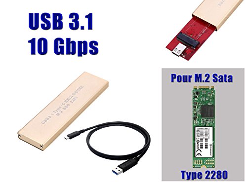 KALEA-INFORMATIQUE M2 zu USB3.1 10 Gbps Gehäuse für M.2 NGFF SSDs im Format 2280 und SATA B Key oder B+M Key. KALEA-INFORMATIQUE M2 zu USB3.1 10 Gbps Gehäuse für M.2 NGFF SSDs im Format 2280 und SATA B Key oder B+M Key. von KALEA-INFORMATIQUE