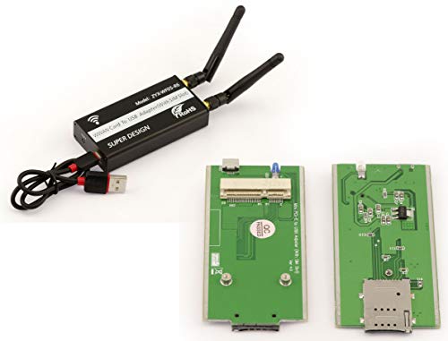 KALEA-INFORMATIQUE MiniPCIe-auf-USB-Adapter für WWAN LTE-Modul (mPCIe Typ USB) mit SIM-Karten-Steckplatz Kompatibel mit 3G 4G. von KALEA-INFORMATIQUE