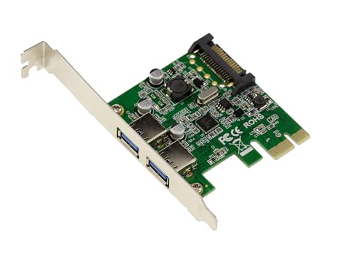 KALEA-INFORMATIQUE PCI-Express-Controller-Karte mit 2 USB 3.0-Ports und NEC uPD720202-Chipsatz. Für PCIe x1 oder mehr Anschlüsse, USB3 5G. von KALEA-INFORMATIQUE