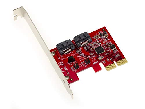 KALEA-INFORMATIQUE PCI Express PCIe Controller-Karte mit 2 Ports für 6G SATA-Festplatten - HARDWARE RAID 0 / 1 mit ASM1062R Chipsatz. von KALEA-INFORMATIQUE