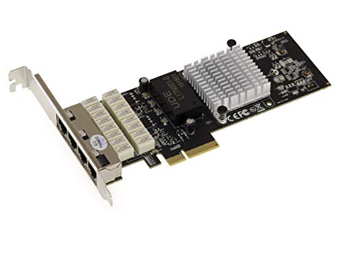 KALEA-INFORMATIQUE PCIe 1G-Netzwerk-Controller-Karte mit 4 LAN Gigabit Ethernet-Ports und LAN Bypass-Funktion. Chipsatz Intel I350AM4. von KALEA-INFORMATIQUE