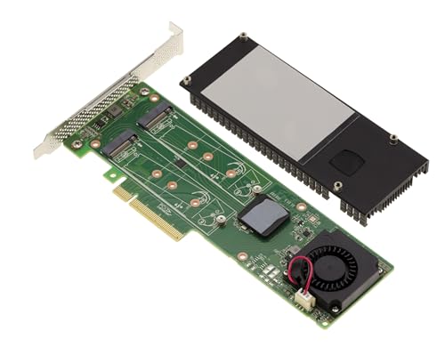 KALEA-INFORMATIQUE PCIe 3.0 x8 Controller-Karte für 2 M.2 NVMe M Key HARWARE SSDs RAID 0 1, mit Marvell 88NR2241B0 Chipsatz. von KALEA-INFORMATIQUE
