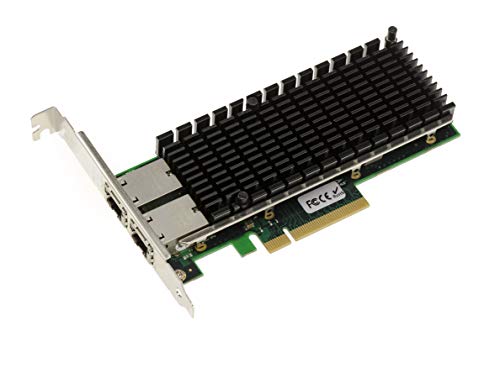 KALEA INFORMATIQUE PCIe 3.0 x8 LAN Ethernet 10G Netzwerk-Controller-Karte mit 2 RJ45-Ports. Mit Intel X540 Chipsatz. High- und Low-Profile-Winkel. von KALEA-INFORMATIQUE