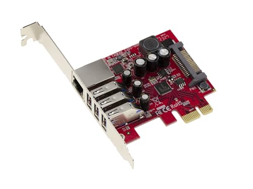 KALEA-INFORMATIQUE PCIe-Controller-Karte USB3 mit 3 Ports und LAN Gigabit Ethernet RJ45. Chipsatz Realtek RTL8153 und NEC renesas D720201. KALEA-INFORMATIQUE PCIe-Controller-Karte USB3 mit 3 Ports und LAN Gigabit Ethernet RJ45. Chipsatz Realtek RTL8153 und NEC renesas D720201. von KALEA-INFORMATIQUE