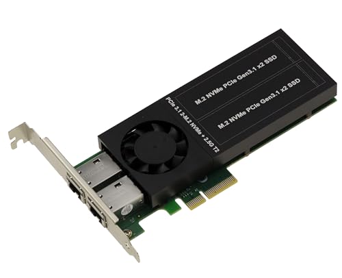KALEA-INFORMATIQUE PCIe-Controllerkarte für PC oder NAS mit 2 Netzwerk-Ports 2.5G RJ45 2.5 Gigabit Ethernet und 2 NVMe Ports mit Intel I226 Chipsatz von KALEA-INFORMATIQUE