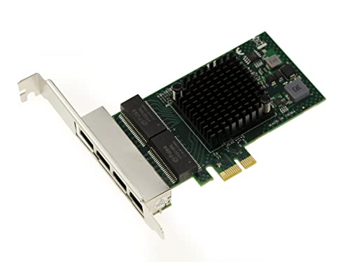 KALEA-INFORMATIQUE PCIe x1-Netzwerk-Controller-Karte 4 Ports RJ45 Quad LAN GIGABIT ethernet 10 100 1000Mb 1G - BroadCom BCM5719 - Low und High Profile von KALEA-INFORMATIQUE