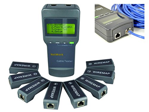 KALEA-INFORMATIQUE Professioneller Tester für RJ45-Ethernet-Netzwerke. Zeigt das Verdrahtungsschema an und lokalisiert den Fehler auf dem Kabel von seinem Ursprung an, mit 8 Satelliten. von KALEA-INFORMATIQUE