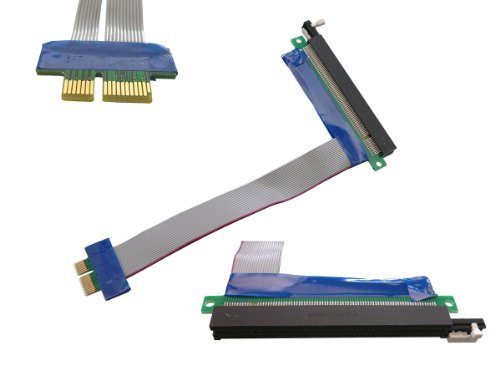 KALEA-INFORMATIQUE Riser-Erweiterungsmatte für PCI Express x1-Anschluss an PCIe x16-Anschluss Länge 190mm. von KALEA-INFORMATIQUE