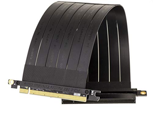 KALEA-INFORMATIQUE Riser-Erweiterungsmatte für den PCI Express x16-Anschluss an den PCIe x16-Anschluss mit PCIe 3.0-kompatiblen, abgeschirmten, flexiblen Tischdecken. Gesamtlänge 30cm von KALEA-INFORMATIQUE