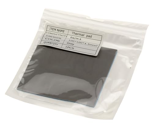 KALEA-INFORMATIQUE Thermopad zum Zuschneiden, Leitfähigkeit 6 W und Dicke 1,5 mm, 10 x 10 cm von KALEA-INFORMATIQUE