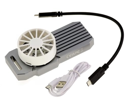 KALEA-INFORMATIQUE USB 4.0 Thunderbolt 4 40G-Gehäuse für M2 NVMe SSDs. Robuste, stoßfeste Aluminiumstruktur mit abnehmbarem Lüfter von KALEA-INFORMATIQUE