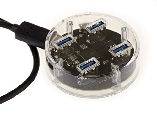 KALEA-INFORMATIQUE USB 3.0 HUB-Steckdosenleiste mit eigener Stromversorgung. Transparentes Gehäuse, USB3 Superspeed 5G. KALEA-INFORMATIQUE USB 3.0 HUB-Steckdosenleiste mit eigener Stromversorgung. Transparentes Gehäuse, USB3 Superspeed 5G. von KALEA-INFORMATIQUE