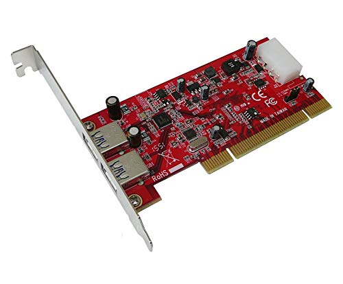 KALEA-INFORMATIQUE USB 3.0 PCI-Controller-Karte mit 2 USB3 5G-Ports. Vorinstallierte Treiber für Windows Mac Linux. von KALEA-INFORMATIQUE