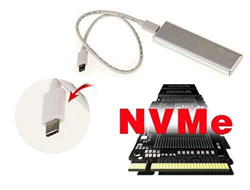 KALEA-INFORMATIQUE USB 3.1 Aluminiumgehäuse für M.2 SSD NVMe oder AHCI, USB3.1 10G Typ C Durchsatz von KALEA-INFORMATIQUE