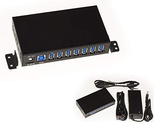 KALEA-INFORMATIQUE USB-Ladestation und -HUB des Industrietyps, USB3 7 Porte mit 3A-Stromversorgung. Stellbar oder Rackbar. von KALEA-INFORMATIQUE
