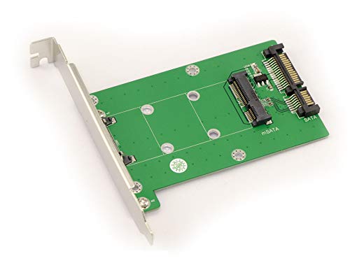 KALEA-INFORMATIQUE mSATA-auf-SATA-Adapter mit Befestigungswinkel, zur Montage Einer mSATA-SSD an einem SATA-Festplattenanschluss. von KALEA-INFORMATIQUE
