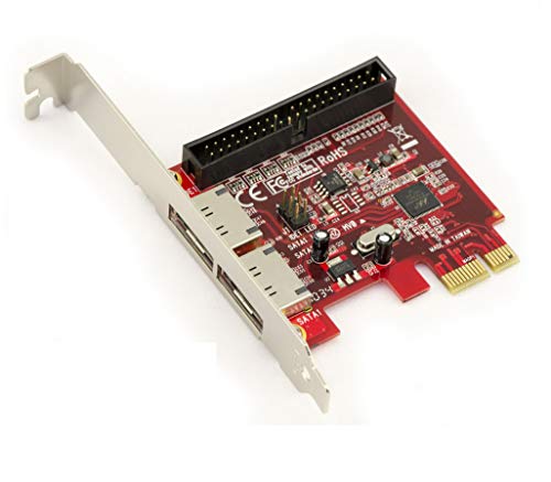 KALEA-INFORMATIQUE PCIe-Controller-Karte eSATA 3.0 2 Ports und IDE - RAID 0, 1 mit Marvell 88SE9128-NAA2 Chipsatz - Windows MAC Linux von KALEA-INFORMATIQUE