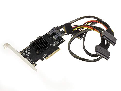 KALEA-INFORMATIQUE PCIe 3.1 8X Controller-Karte für 2 U.2 NVMe SSDs (U2 68Pin SFF-8639) mit Low High Profile Kabeln und Winkeln. von KALEA-INFORMATIQUE