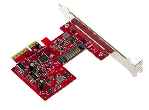 KALEA-INFORMATIQUE PCIe USB 3.1 + 10G Controller-Karte 2 interne Ports 20 für die Verbindung von Frontsteckern - MIT Low UND HIGH Profile Square. von KALEA-INFORMATIQUE