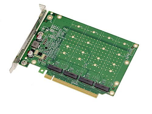 KALEA-INFORMATIQUE M2 PCIe 3.0 x16 Controller-Karte für 4 M.2 NVMe M Key SSDs. Nur im Bifurkationsmodus. von KALEA-INFORMATIQUE