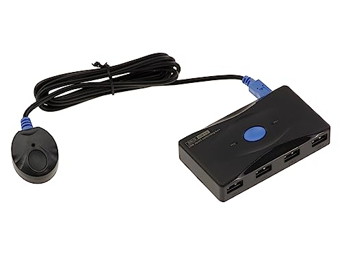 USB3-Switch-Box zum Verbinden von 4 USB-3.0-Geräten mit Zwei verschiedenen PCs oder Mac mit Fernbedienung. von KALEA-INFORMATIQUE