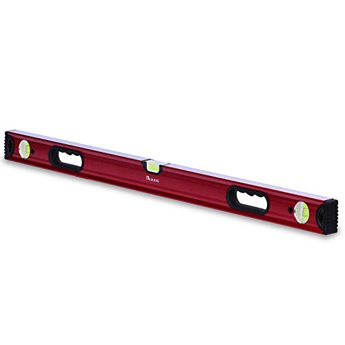 Kaleas Professional Wasserwaage mit 3-fach Präzisions Libellen 0.4mm/m, Handgriff, Aluminium Profil eloxiert, robuste Endkappen, rundum ablesbar (34193) (100cm) von KALEAS