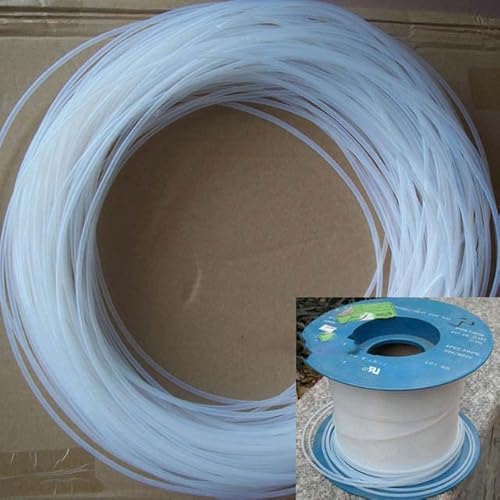 1M ID 0.3/0.4/0.5/0.6/0.7/0.8/0.9/1/1.5/2/3mm PTFE F4 Starres Rohr 260℃ Hochtemperatur Wickeldraht Kabelmuffe 150V-Transluzent,(14L) ID1.7mm OD2.1mm von KALGHI