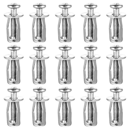 15 Stück M4x20 Jack Nuts Petal Nuts Expansion, Hohlraum Metallanker für Thins Fixings Dowels with Screws Assembly, Expansion Nuts für Werbetafeln, Weiche Wandverkleidung, Stahlblechrohr, Hohlwand von KALIONE