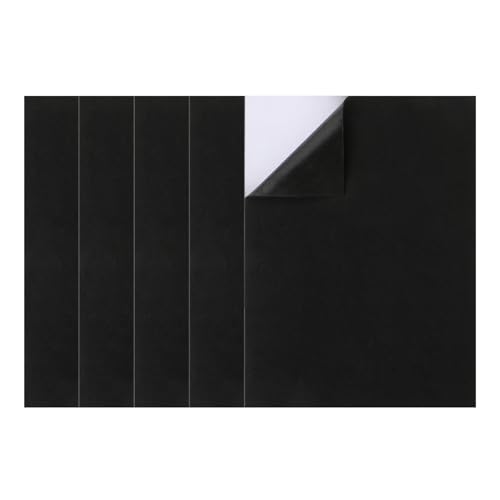3mm Moosgummi Selbstklebend, 5 Stück Moosgummi Selbstklebende Schwarz Schaumstoffplatte 300 * 200 * 3mm Eva Schaumstoff Platten Rutschfeste Schaumstoffmatte mit Kleberücken für Möbel DIY-Projekte von KALIONE