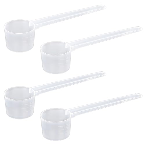4 Stück Messlöffel 5g 10ml Transparent Dosierlöffel mit Skala, für Proteinpulver, Kaffee, Milchpulver, Backen, Kochen, Messung, Waschpulver, Geschirrspüler von KALIONE