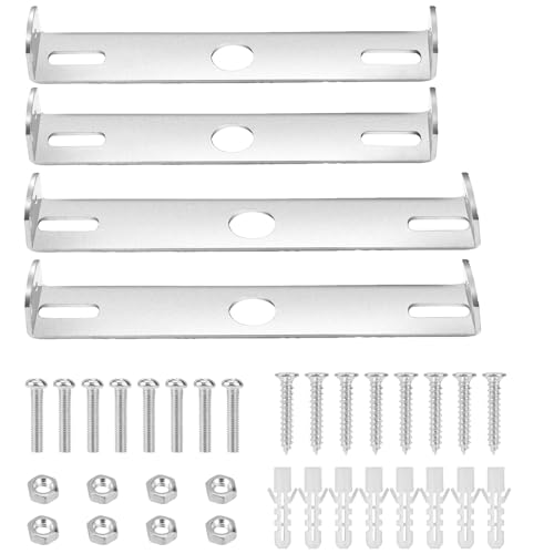 KALIONE 4 Stück Deckenleuchten-Montagehalterung, Leuchten-Montagehalterung, Querstange, quadratisches Kit, Wandleuchte-Montageplatte mit Schrauben für Kronleuchter-Außenbeleuchtung (95 mm, 105 mm) von KALIONE